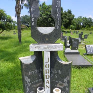 JORDAAN Frederik T. 1904-1994 &amp; Judith E.S. 1906-1996