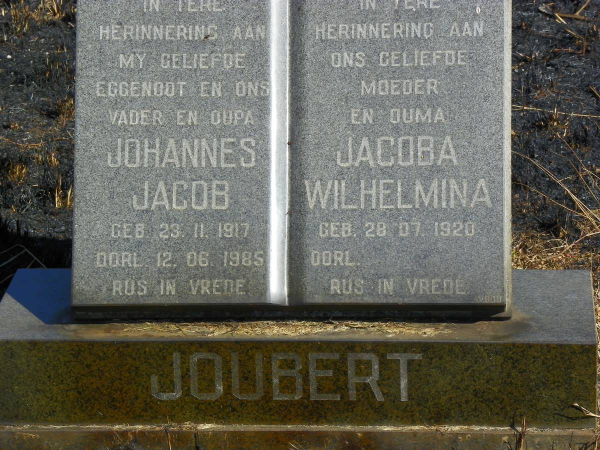 JOUBERT Johannes Jacob 1917-1985 &amp; Jacoba Wilhelmina 1920-