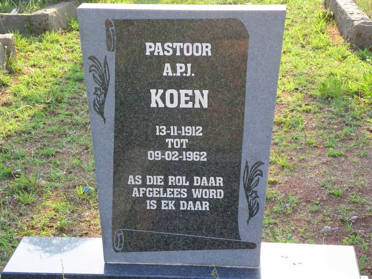 KOEN A.P.J. 1912-1962