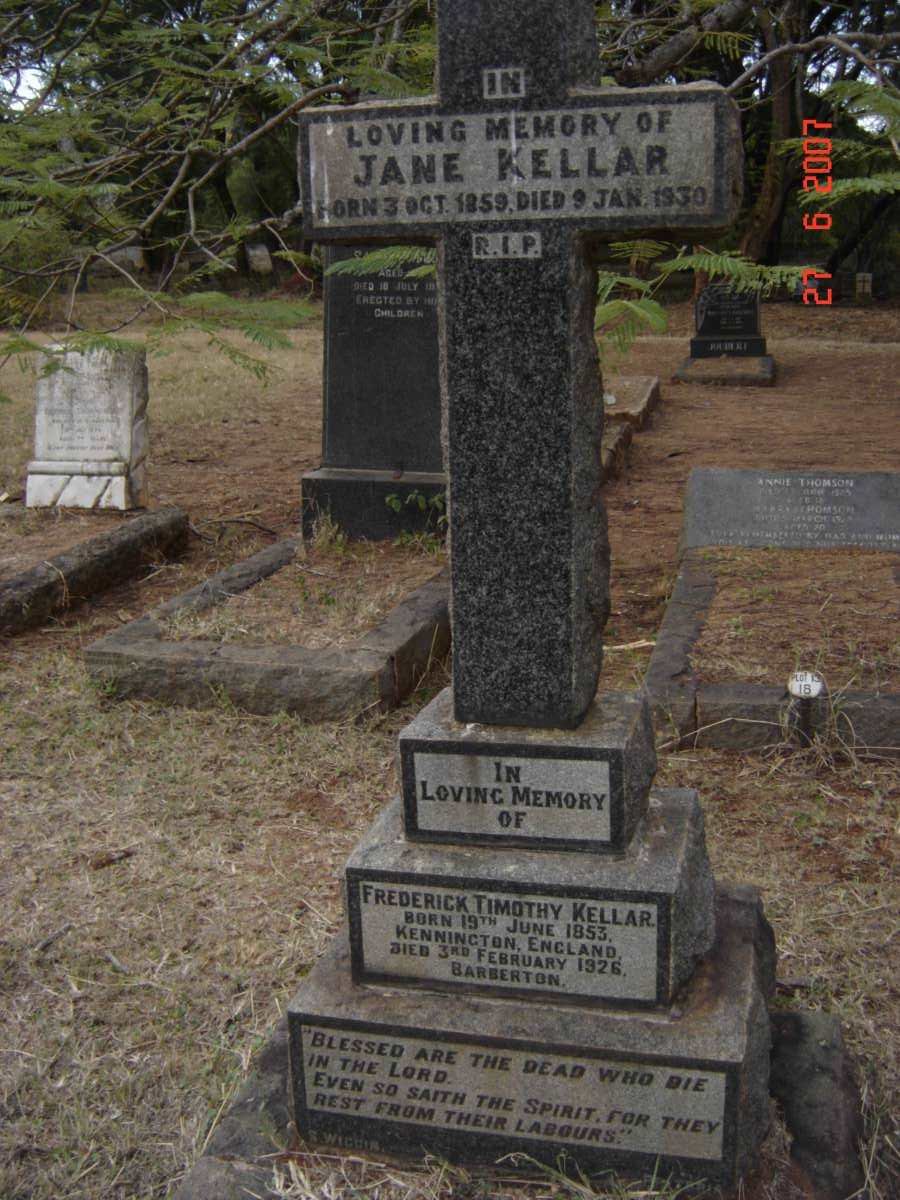 KELLAR  Frederick Timothy 1853-1926 &amp; Jane 1859-1930