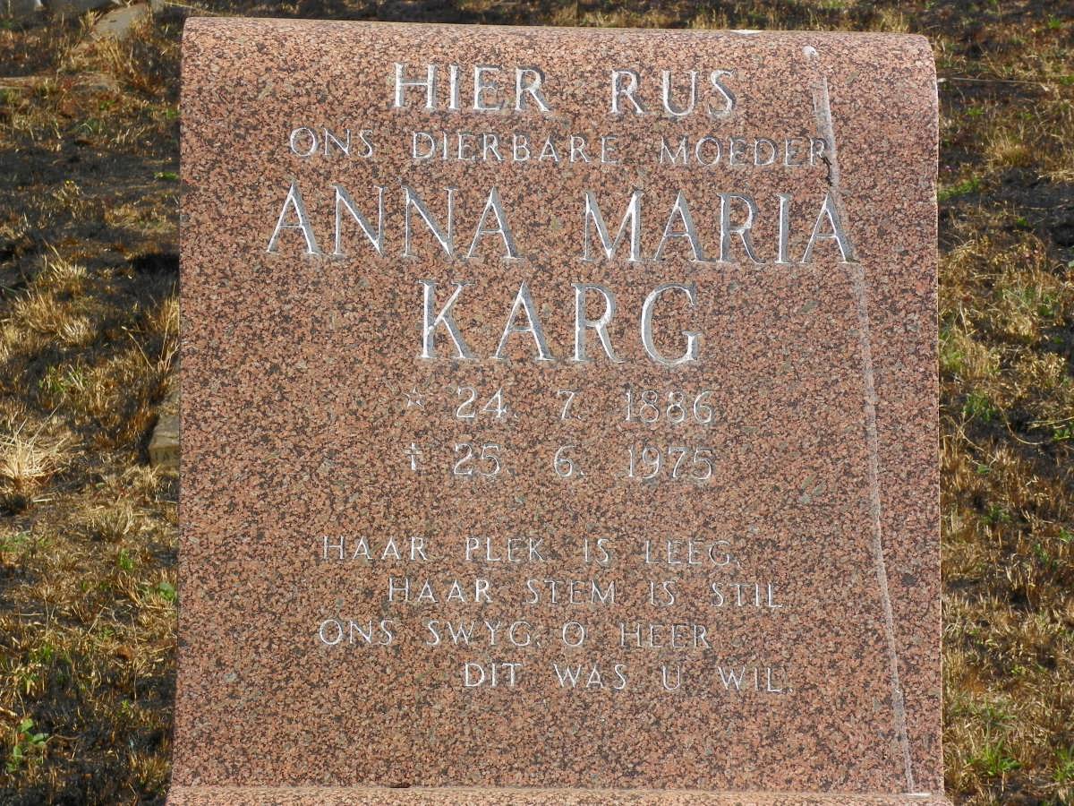 KARG Anna Maria 1886-1975
