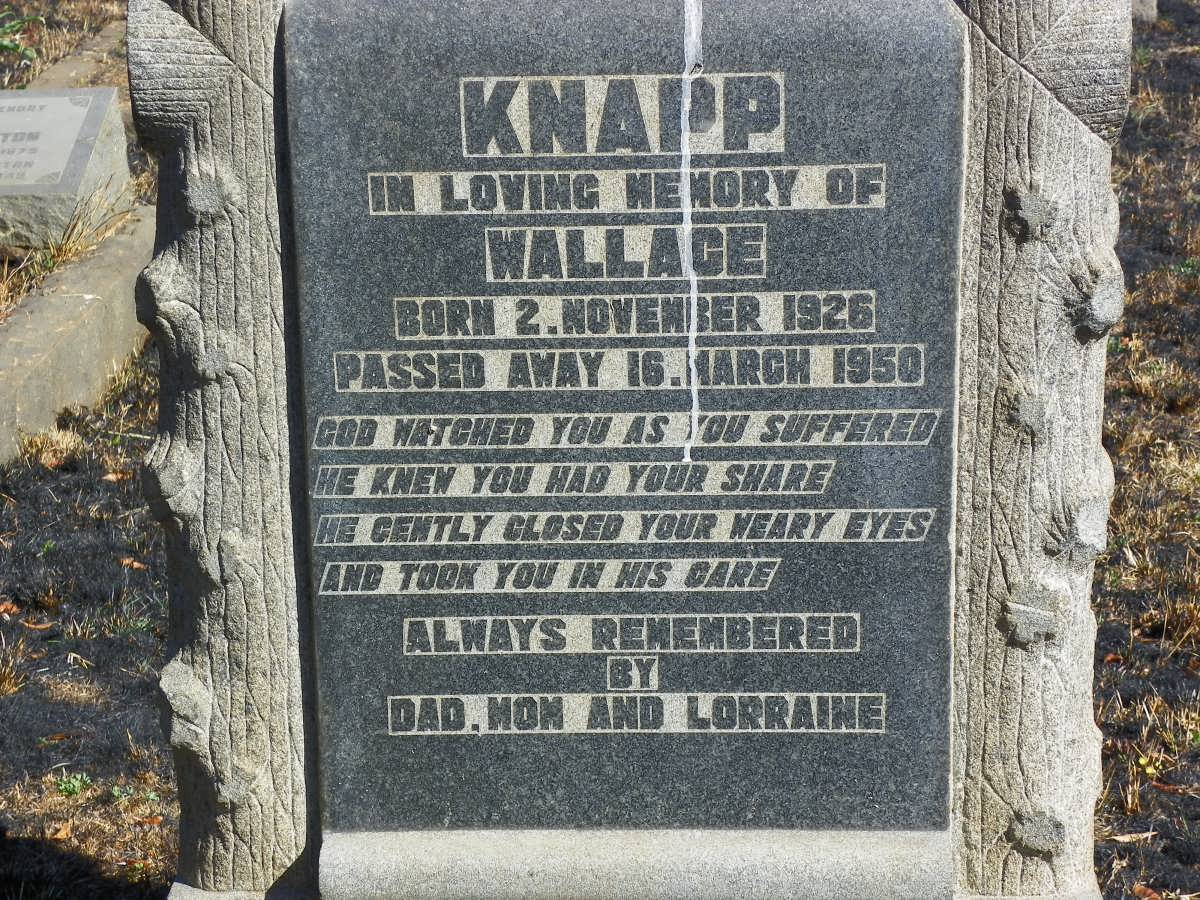 KNAPP Wallace 1926-1950
