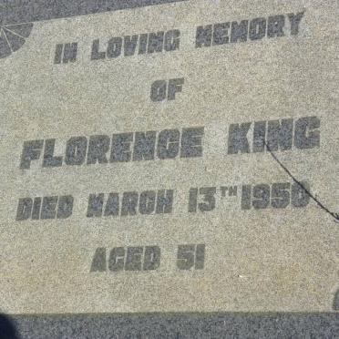KING Walter 1926-2007 :: KING Florence -1950