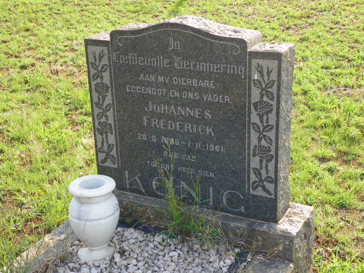 KÖNIG Johannes Frederick 1889-1961