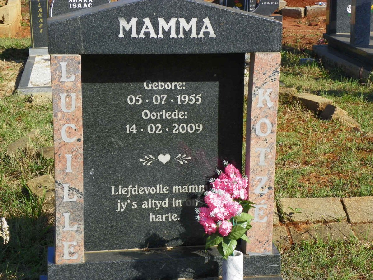 KOTZE Lucille 1955-2009
