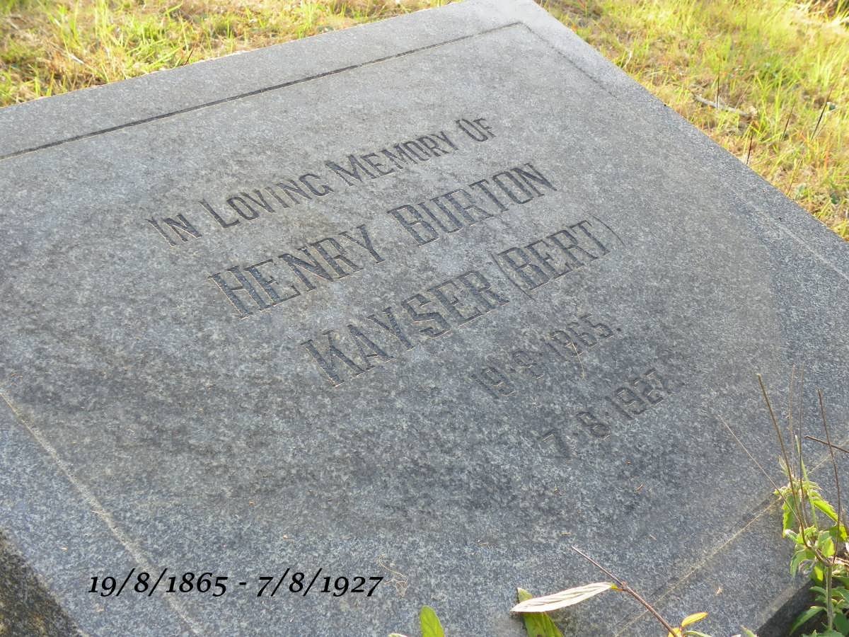 KAYSER Henry Burton 1865-1927