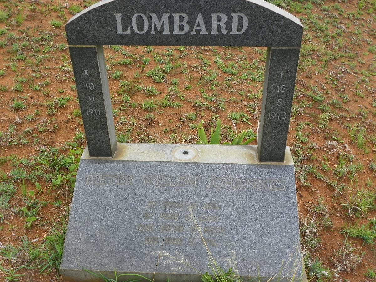 LOMBARD Pieter Willem Johannes 1911-1973
