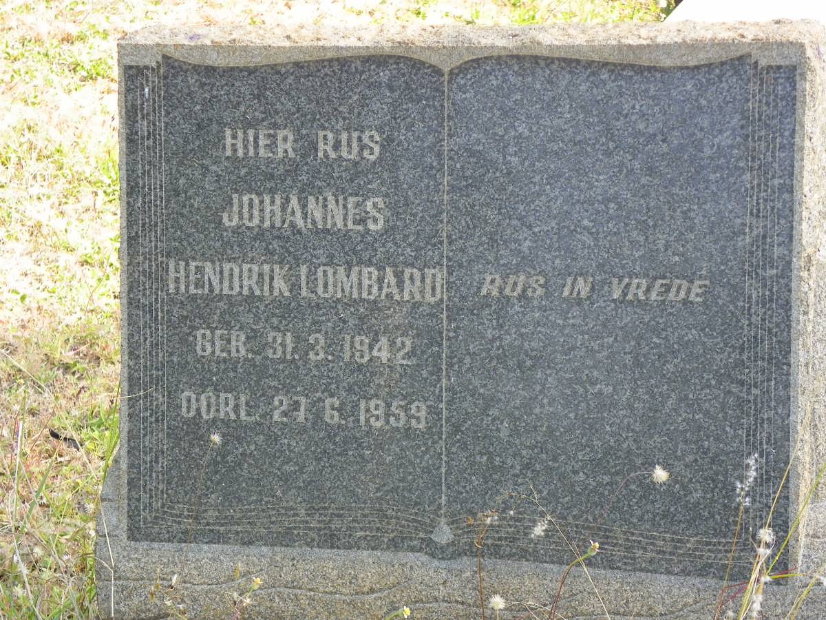 LOMBARD Johannes Hendrik 1942-1959