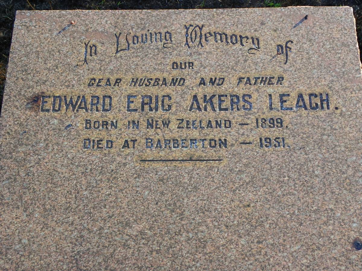 LEACH Edward Eric Akers 1899-1951