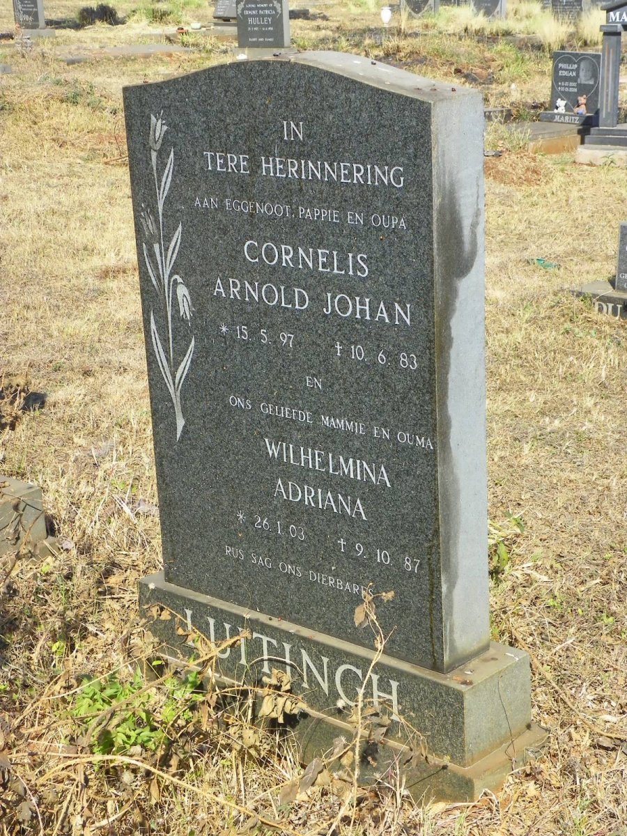 LUITINGH Cornelis Arnold Johan 1897-1983 &amp; Wilhelmina Adriana 1903-1987