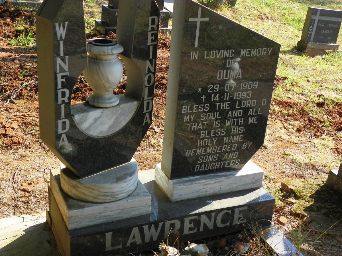 LAWRENCE Winfrida Reinolda 1909-1993