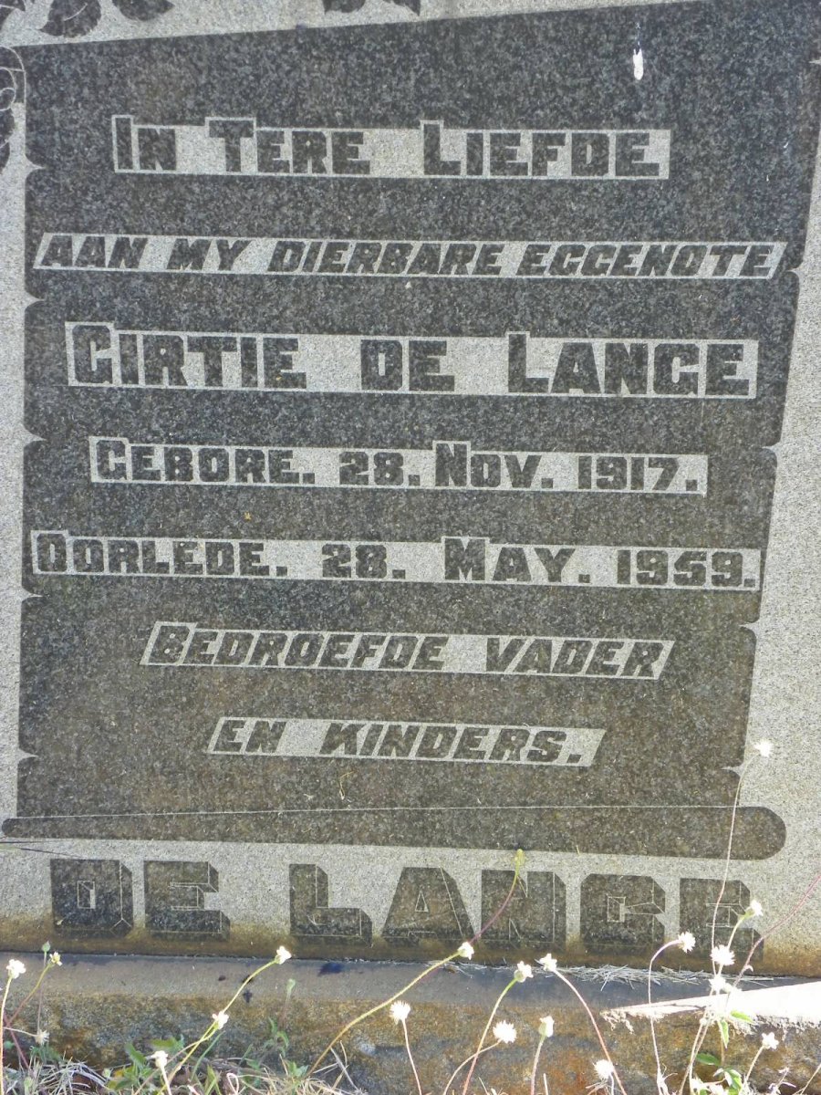 LANGE Girtie, de 1917-1959