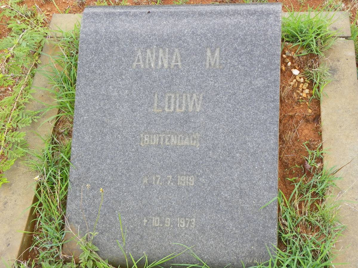 LOUW Anna M. nee BUITENDAG 1919-1973