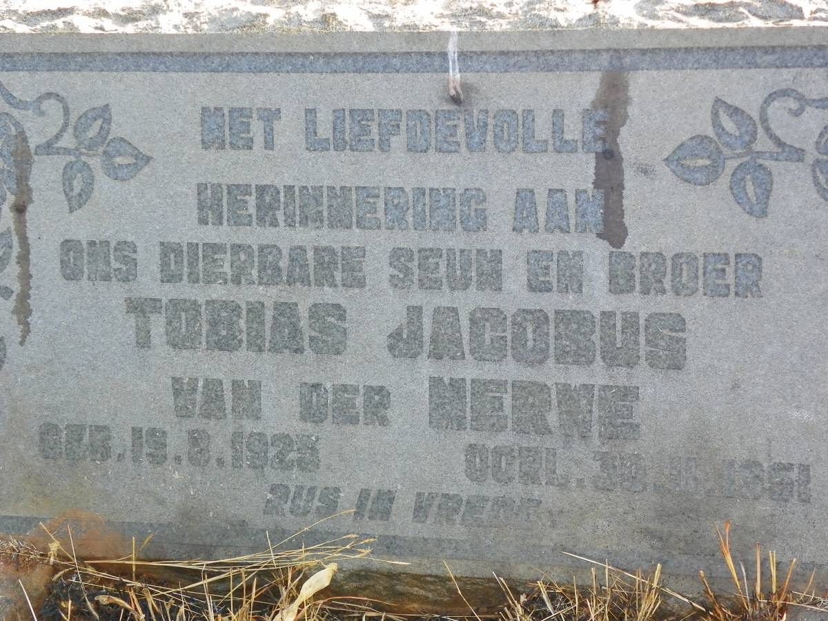 MERWE Tobias Jacobus, van der 1925-1951