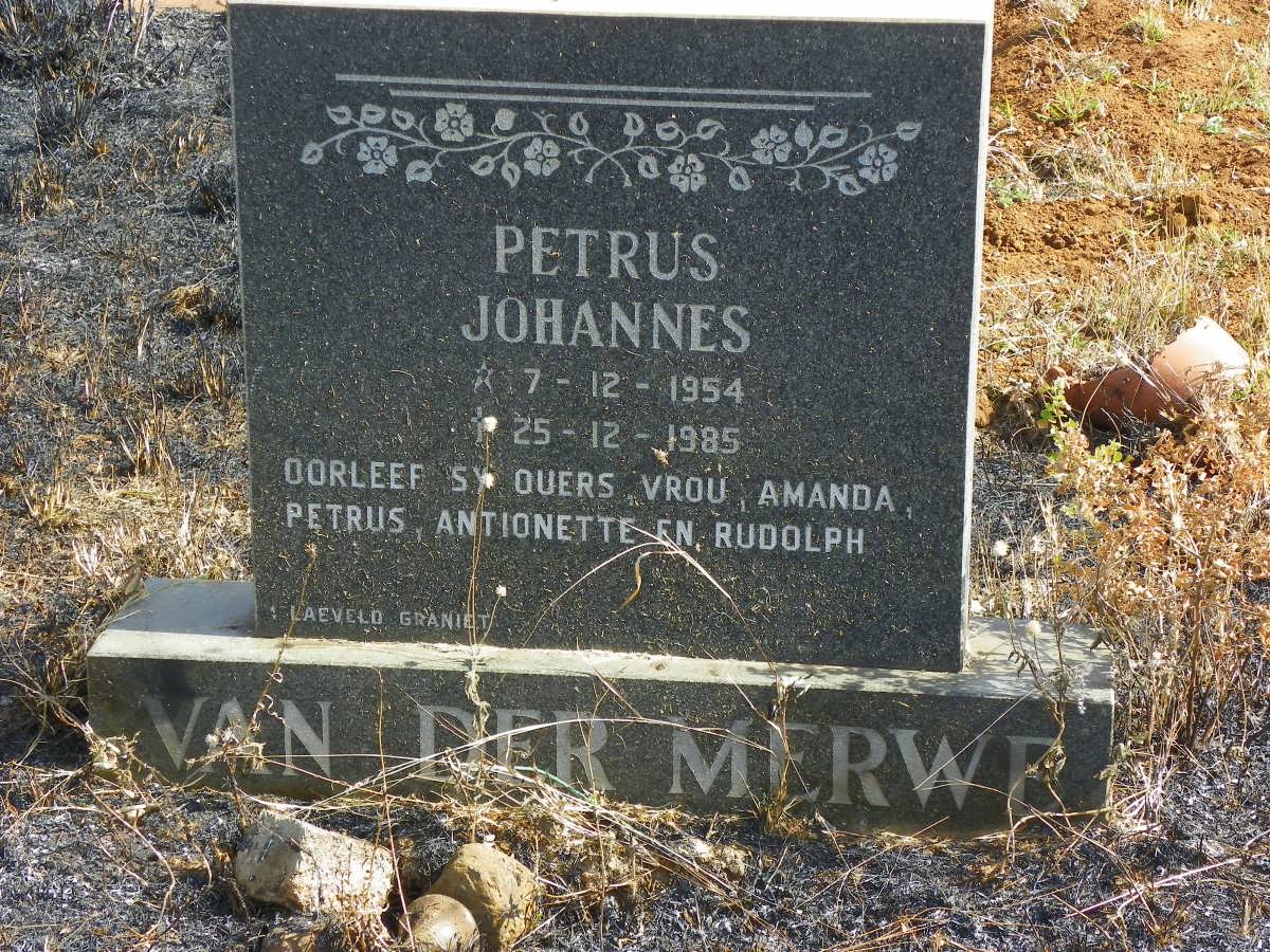 MERWE Petrus Johannes, van der 1954-1985
