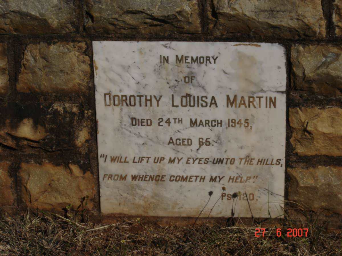 MARTIN Dorothy Louisa  -1945