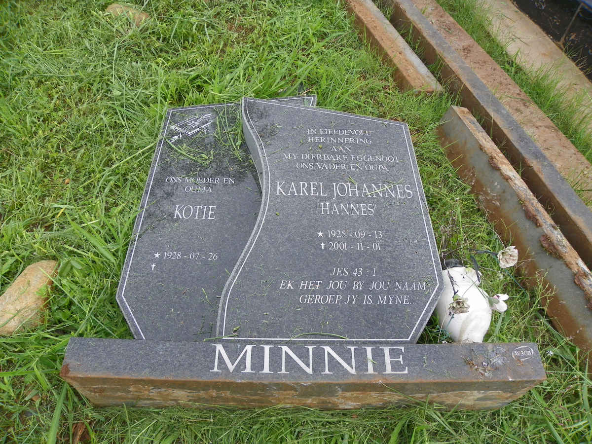 MINNIE Karel Johannes 1925-2001 &amp; Kotie 1928-
