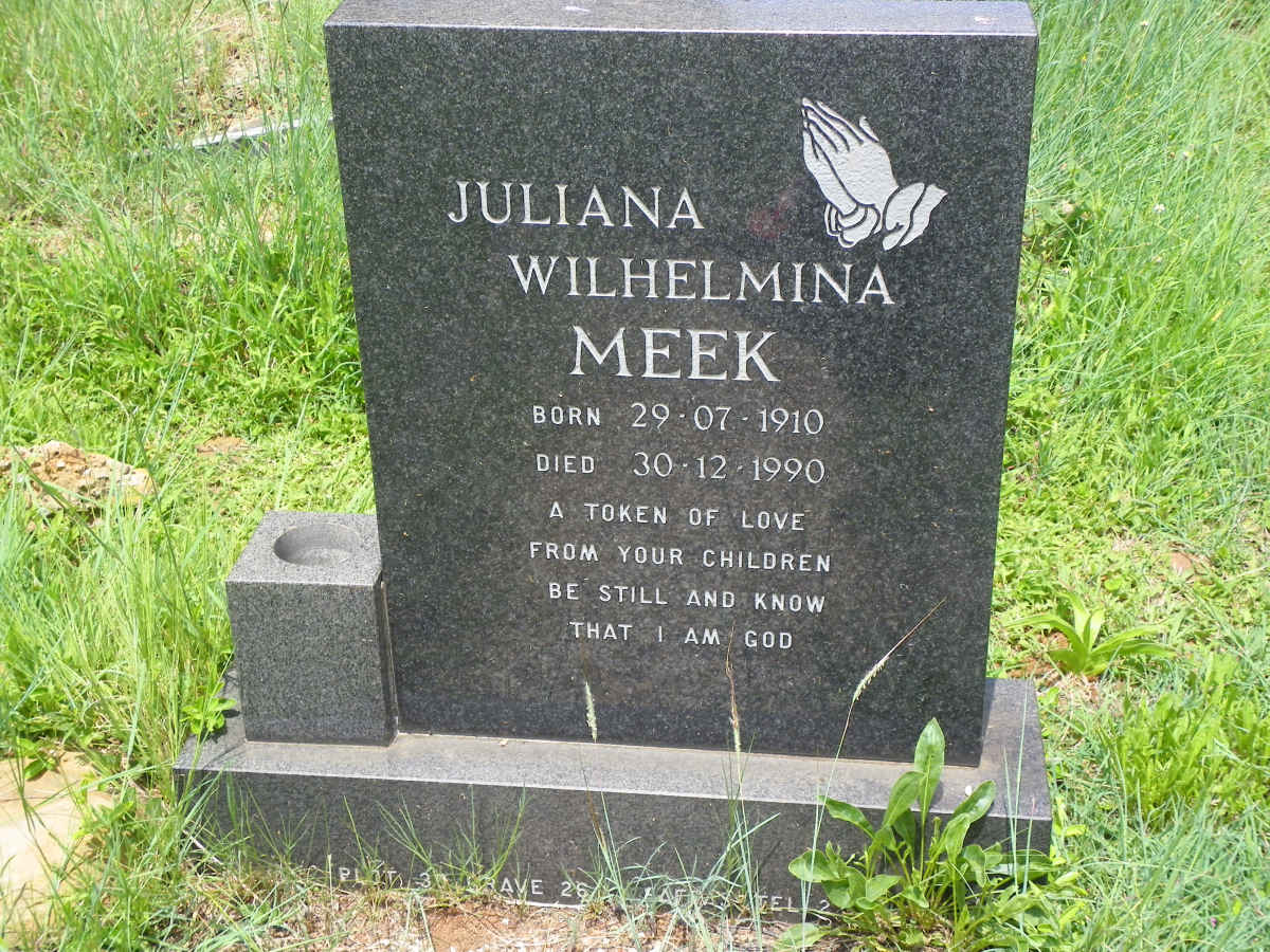 MEEK Juliana Wilhelmina 1910-1990