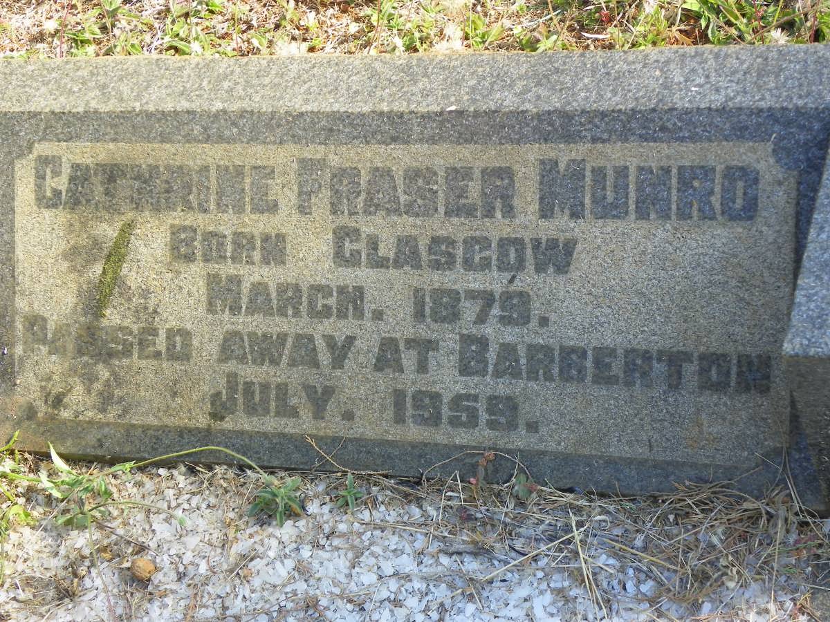 MUNRO Cathrine Fraser 1879-1959
