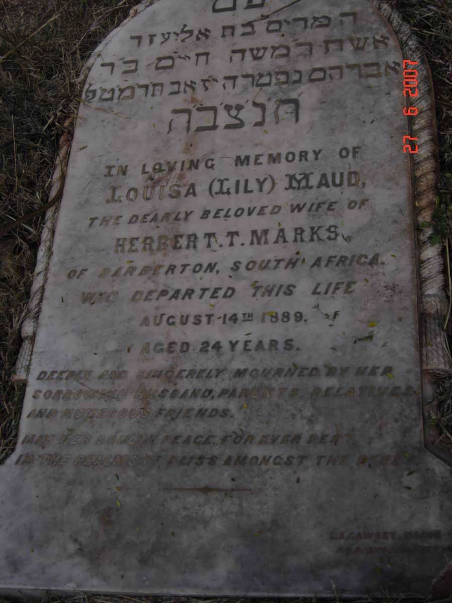 MARKS Louisa Maud  -1889