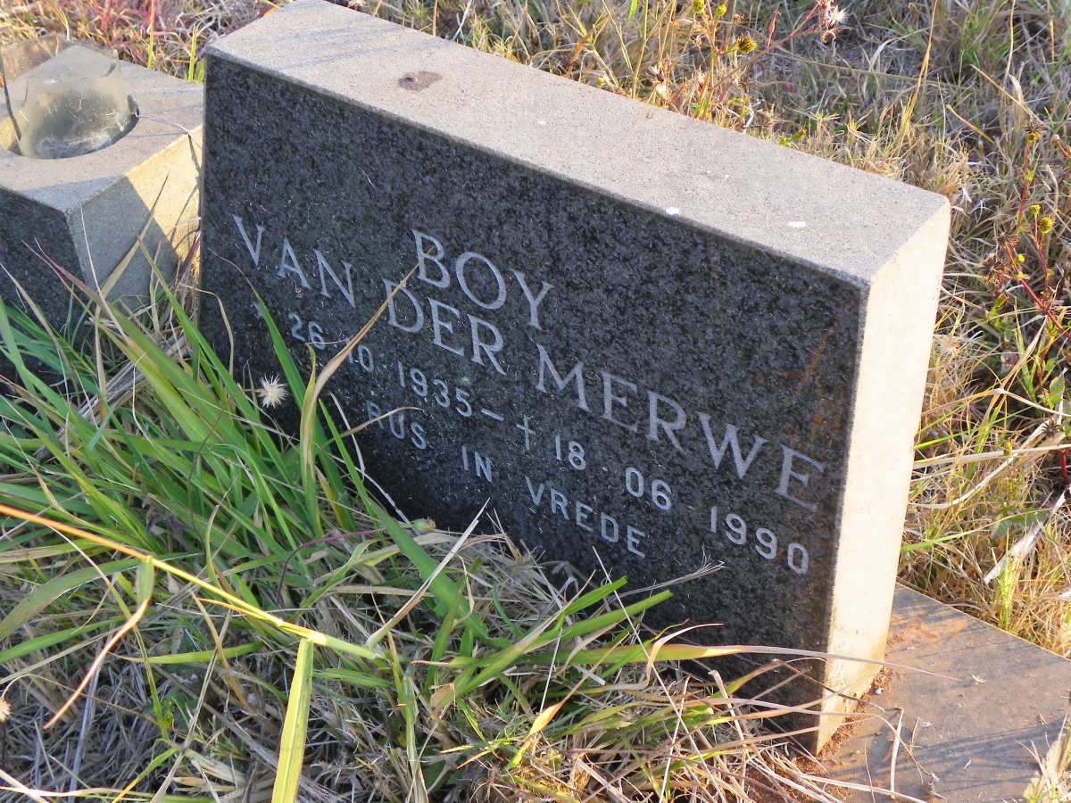 MERWE Boy, van der 1935-1990