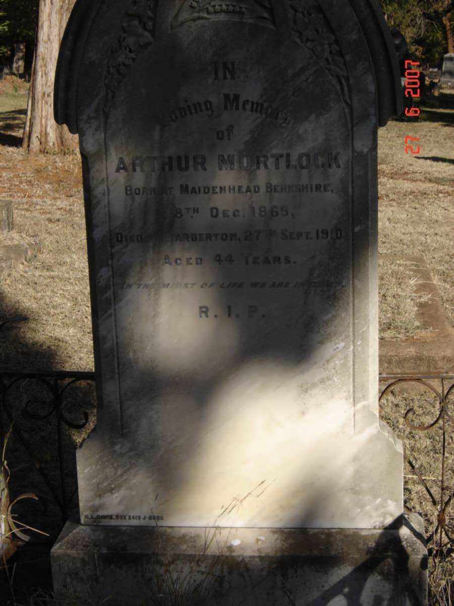 MORTLOCK Arthur 1865-1910