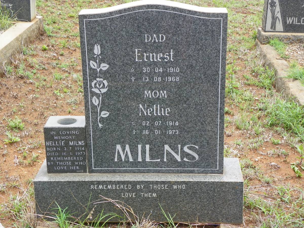 MILNS Ernest 1910-1968 &amp; Nellie 1914-1973