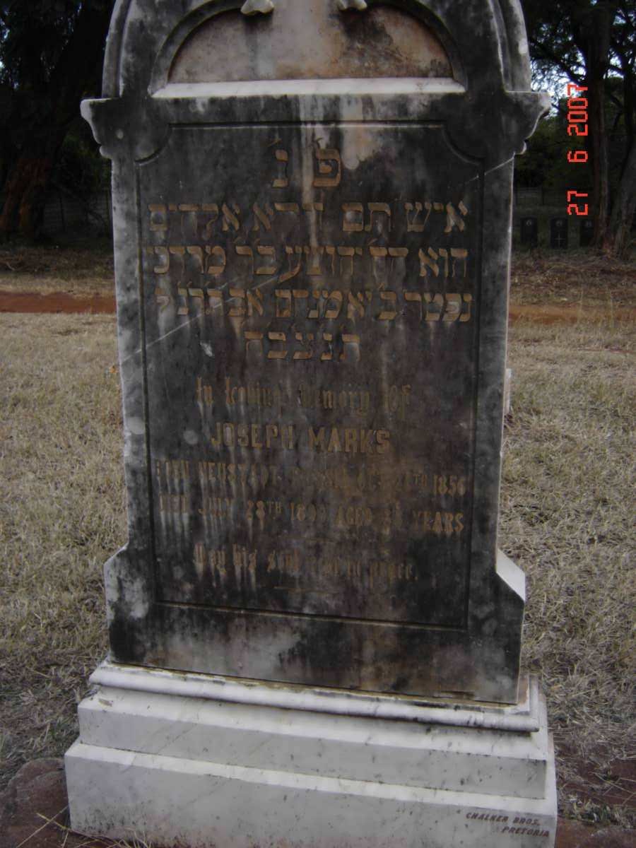 MARKS Joseph 1856-1890