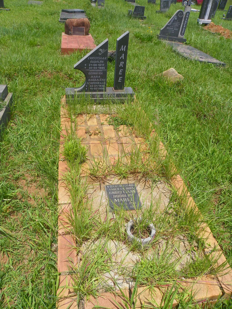 MAREE Christiaan Rudolph 1917-1985 & Georgina Maria Magdalena SCHOONRAAD 1932-1992