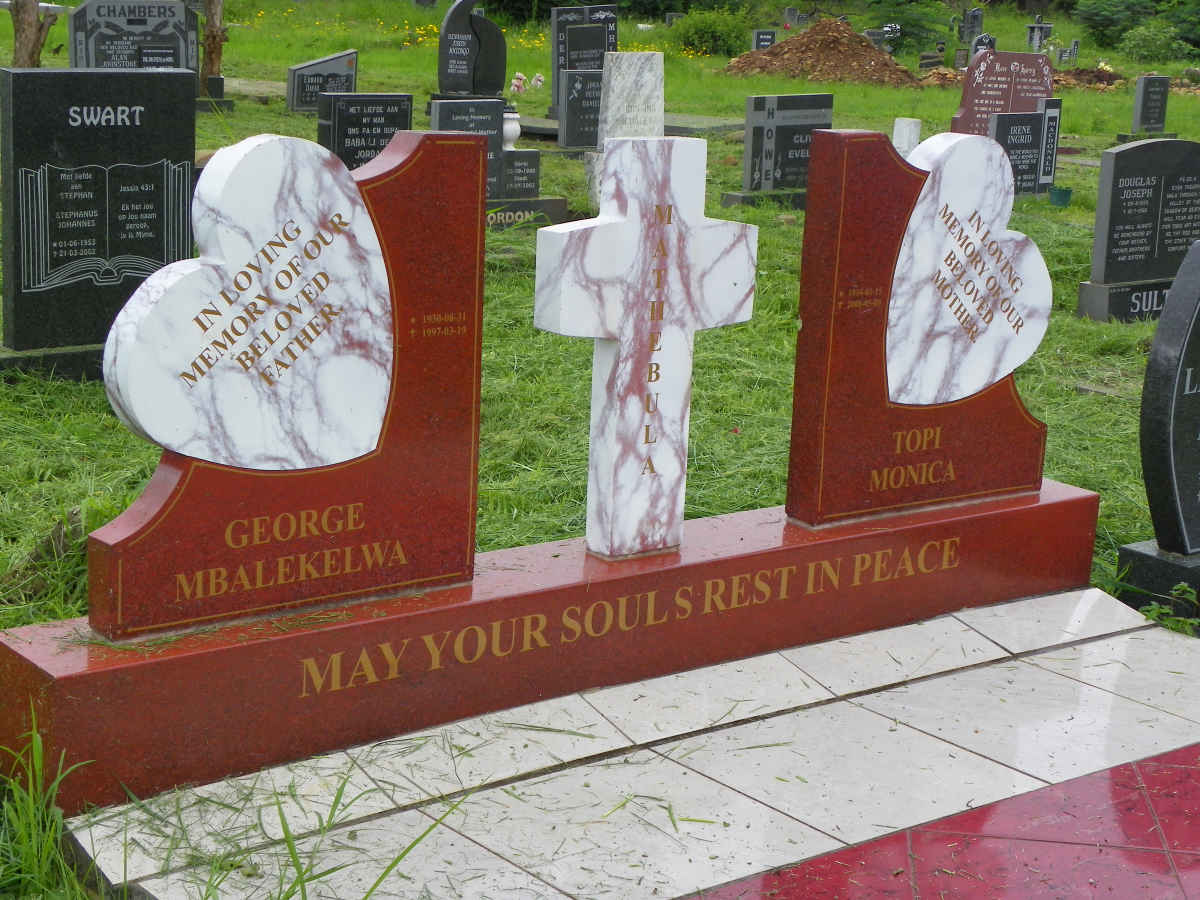 MATHEBULA George Mbalekelwa 1930-1997 &amp; Topi Monica 1934-2008