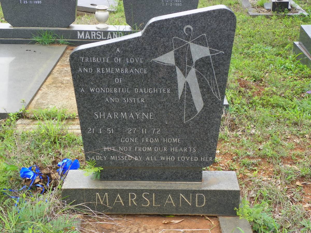 MARSLAND Sharmayne 1951-1972