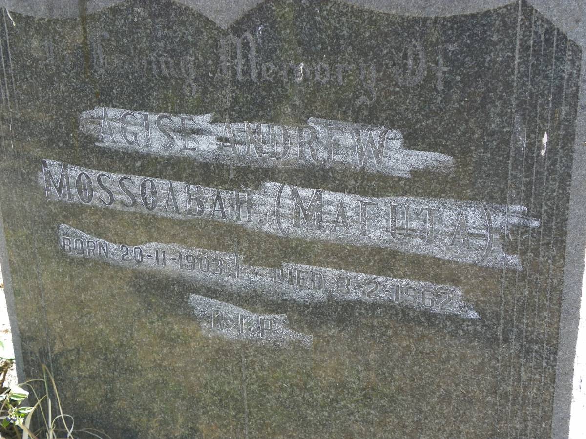 MOSSOABAH Agise Andrew 1903-1962