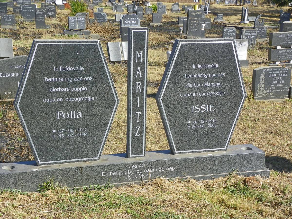 MARITZ Polla 1913-1994 &amp; Issie 1916-2003