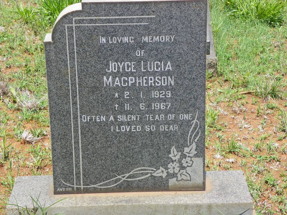 MACPHERSON Joyce Lucia 1929-1967