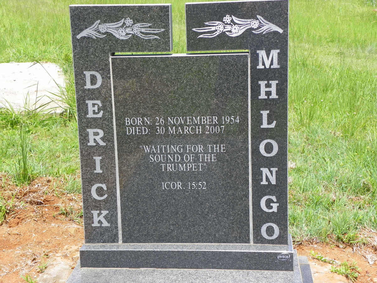 MHLONGO Derick 1954-2007