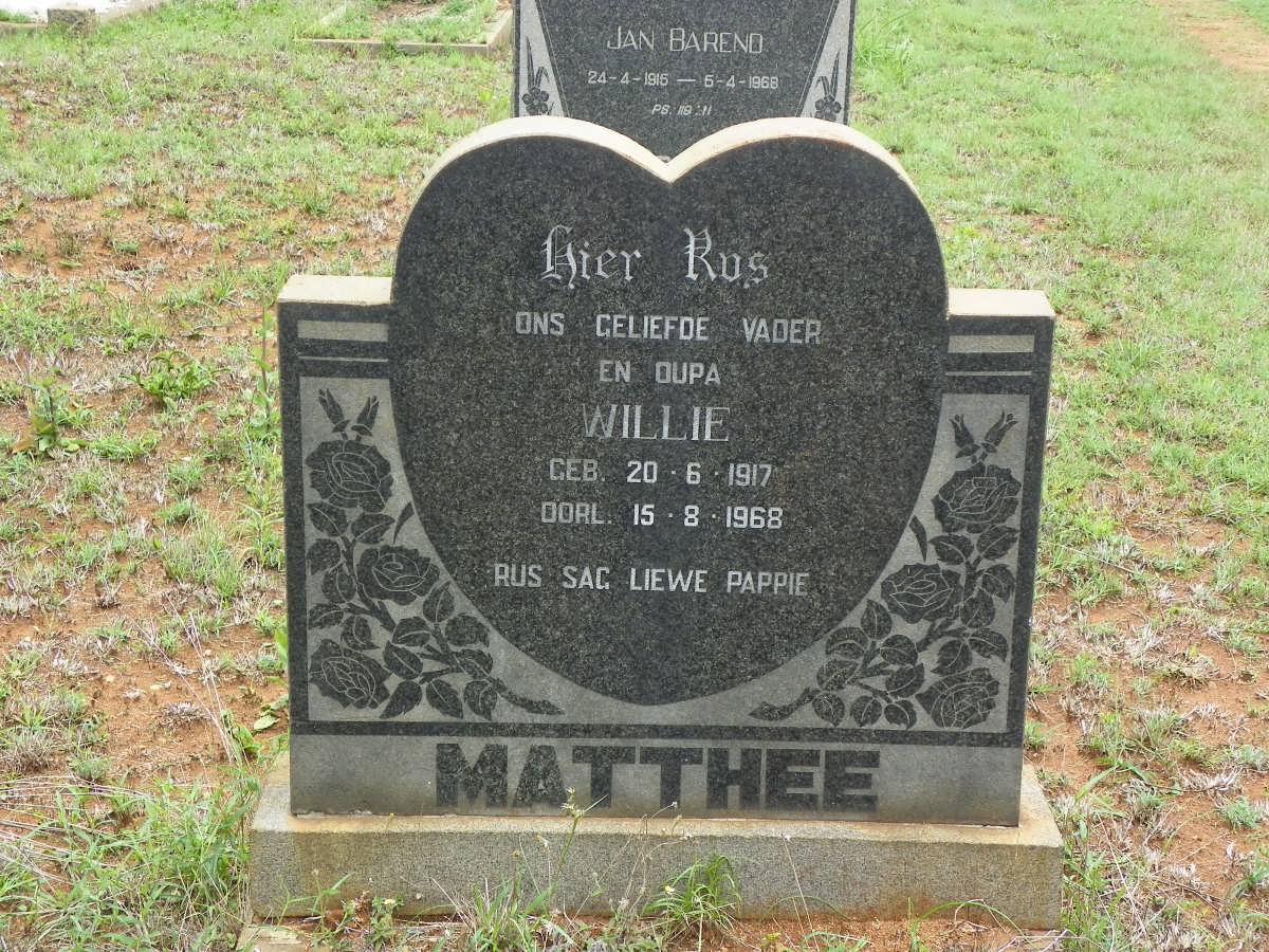 MATTHEE Willie 1917-1968