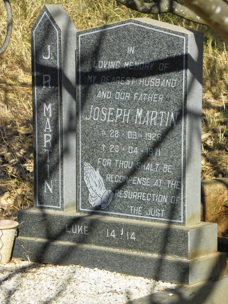 MARTIN Joseph R. 1926-1971