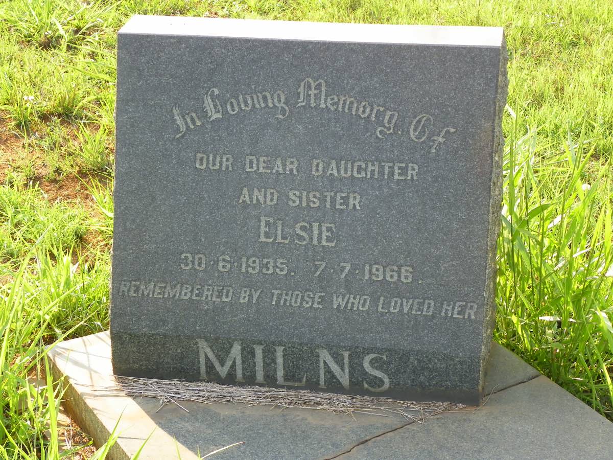 MILNS Elsie 1935-1966