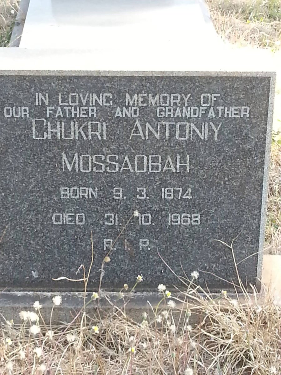 MOSSAOBAH Chukri Antoniy 1874-1968