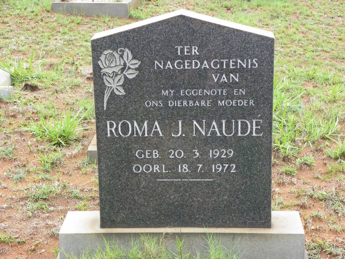 NAUDÉ Roma J. 1929-1972