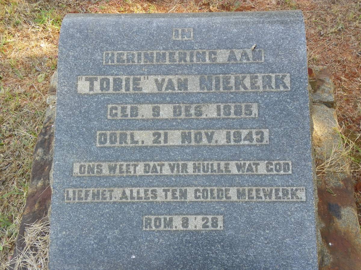 NIEKERK Tobie, van 1885-1943