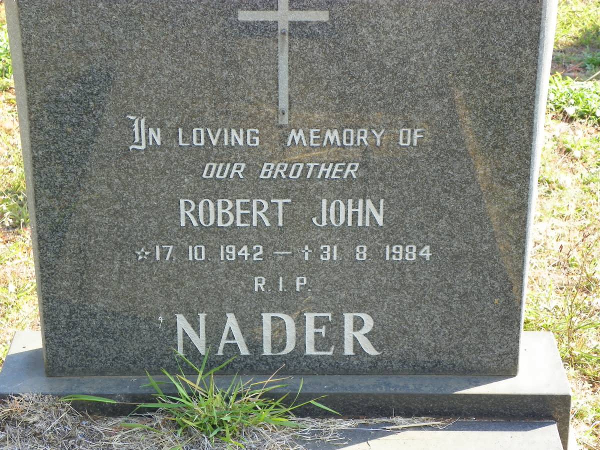 NADER Robert John 1942-1984