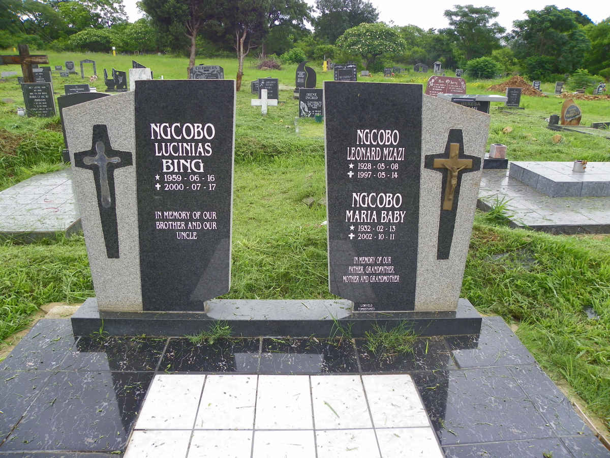 NGCOBO Leonard Mzazi 1928-1997 &amp; Maria Baby 1932-2002  :: NGCOBO Lucinias Bing 1959-2000