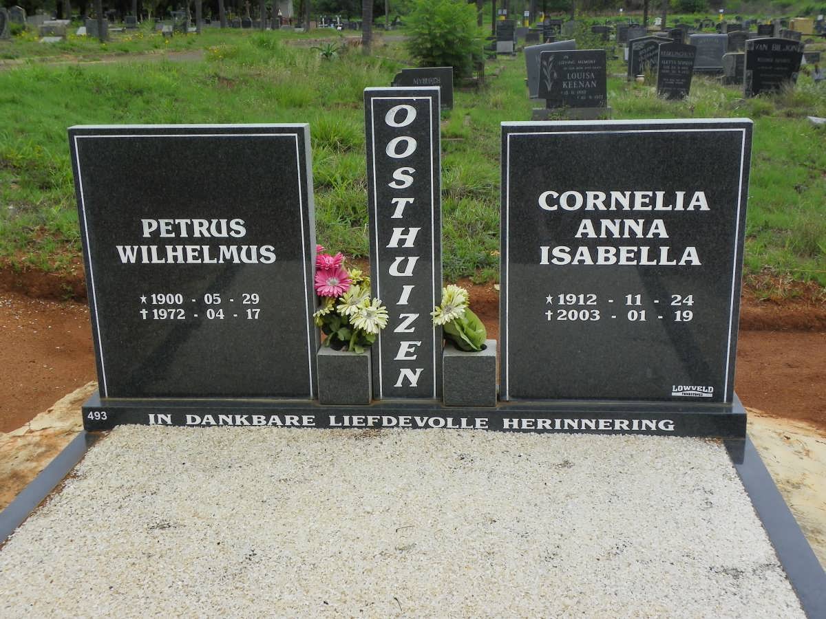 OOSTHUIZEN Petrus Wilhelmus 1900-1972 &amp; Cornelia Anna Isabella 1912-2003