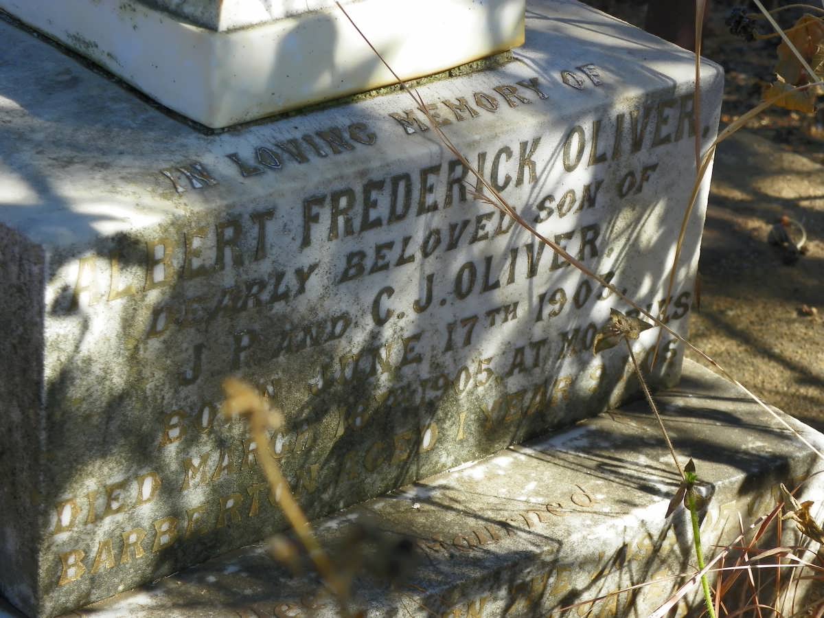 OLIVER Albert Frederick 1903-1905