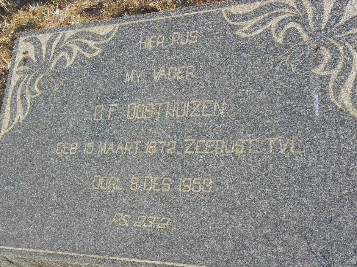 OOSTHUIZEN C.F. 1872-1953