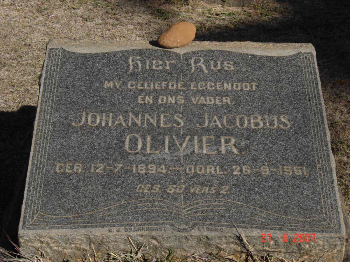 OLIVIER Johannes Jacobus 1894-1951