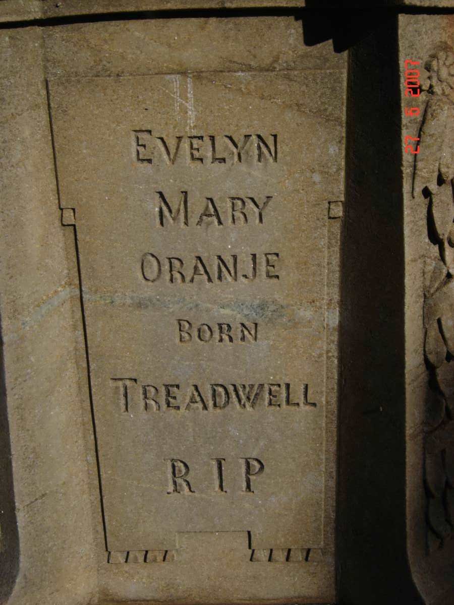 ORANJE Evelyn Mary nee TREADWELL 1874-1895  (c)
