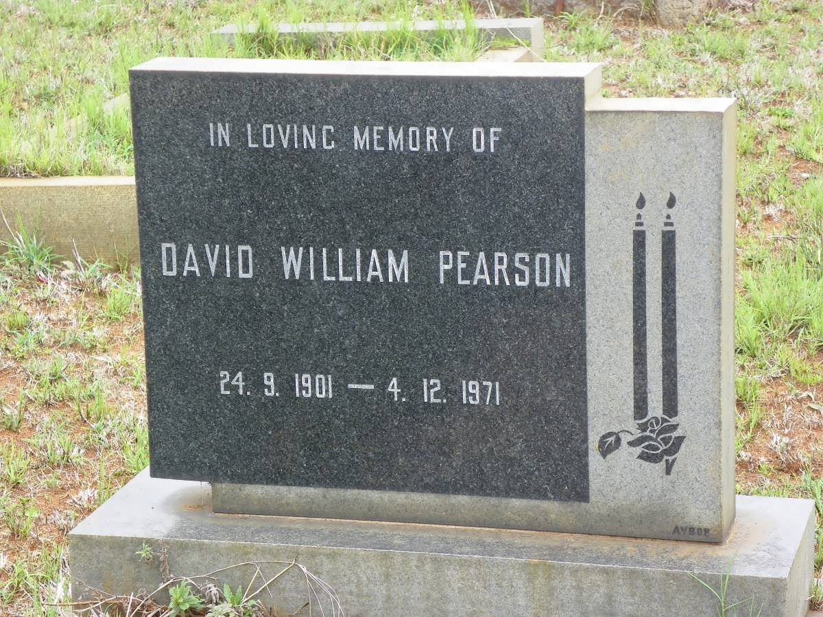 PEARSON David William 1901-1971