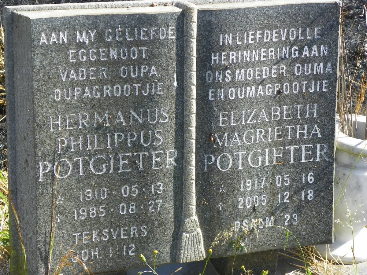 POTGIETER Hermanus Philippus 1910-1985 &amp; Elizabeth Magrietha 1917-2005
